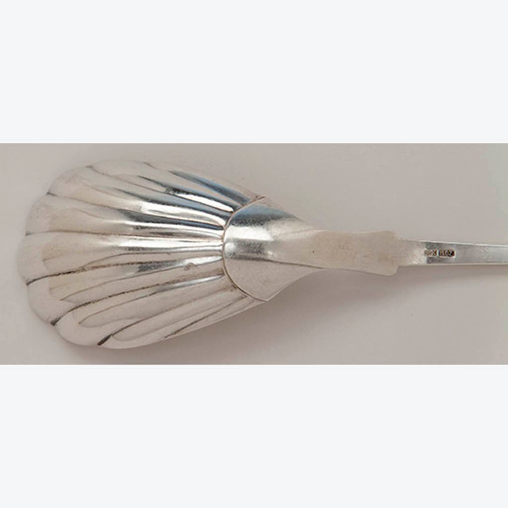 Marks on Samuel Kirk 11 oz Silver Antique Platter Spoon, Baltimore, 1830-46