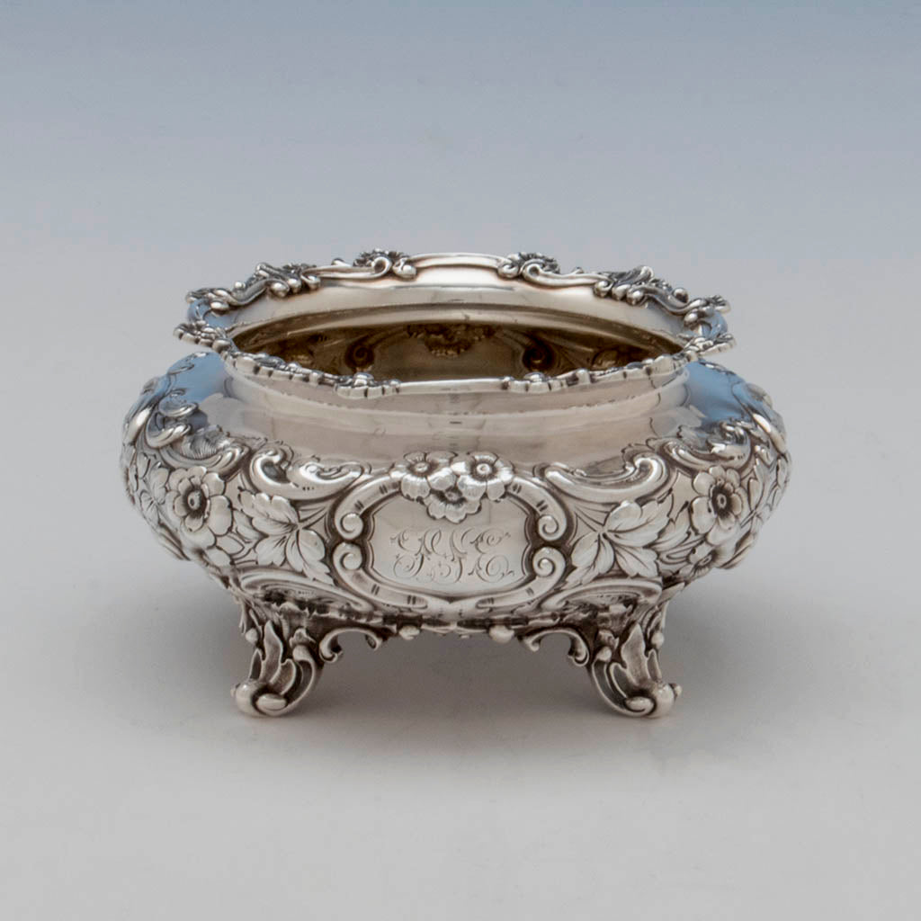 Waste bowl to Dominick &amp; Haff 5-piece Antique Sterling Silver Coffee Service, NYC, 1892