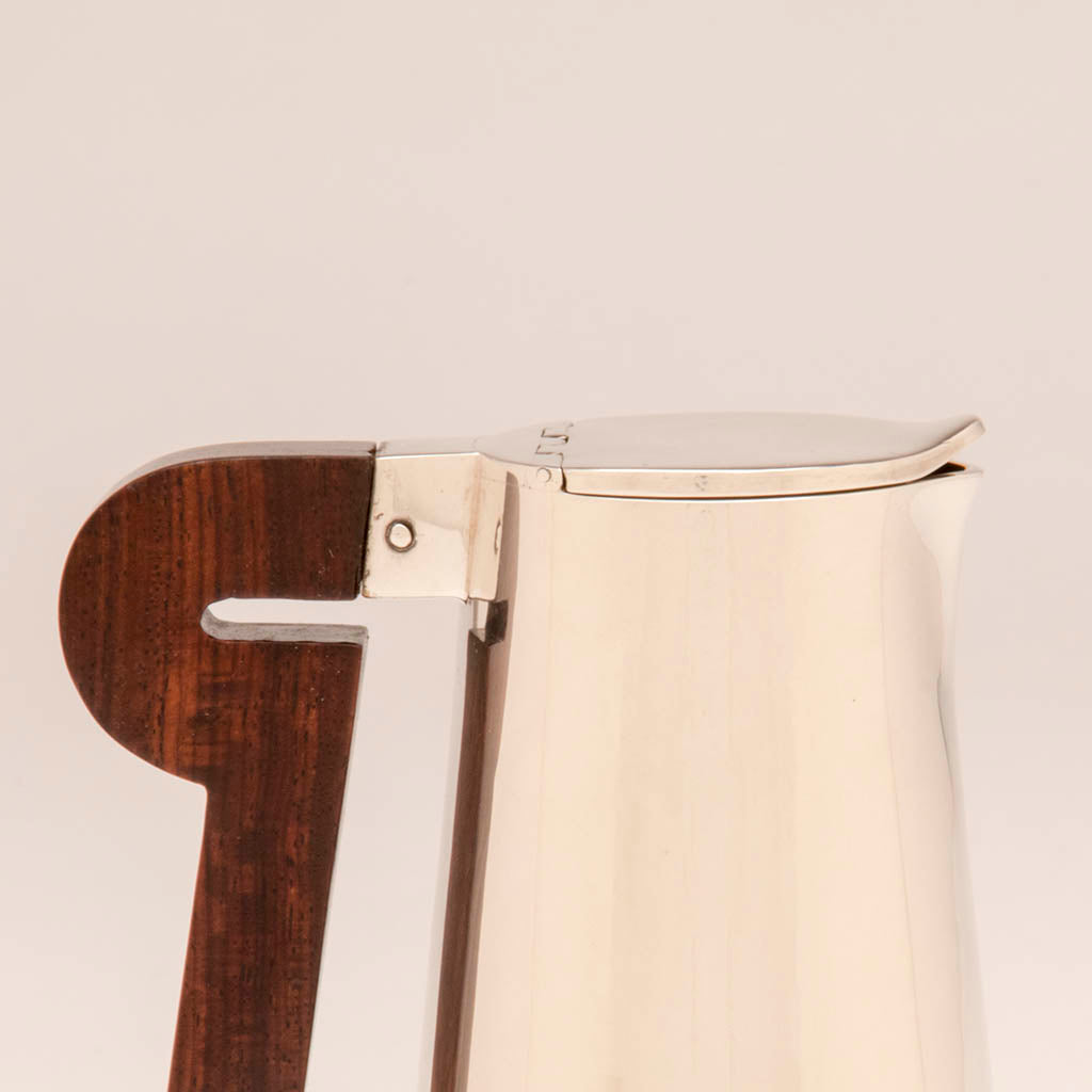 Detail of Puiforcat Art Deco Sterling Silver Syrup Pitcher, Mexico, 1942-45