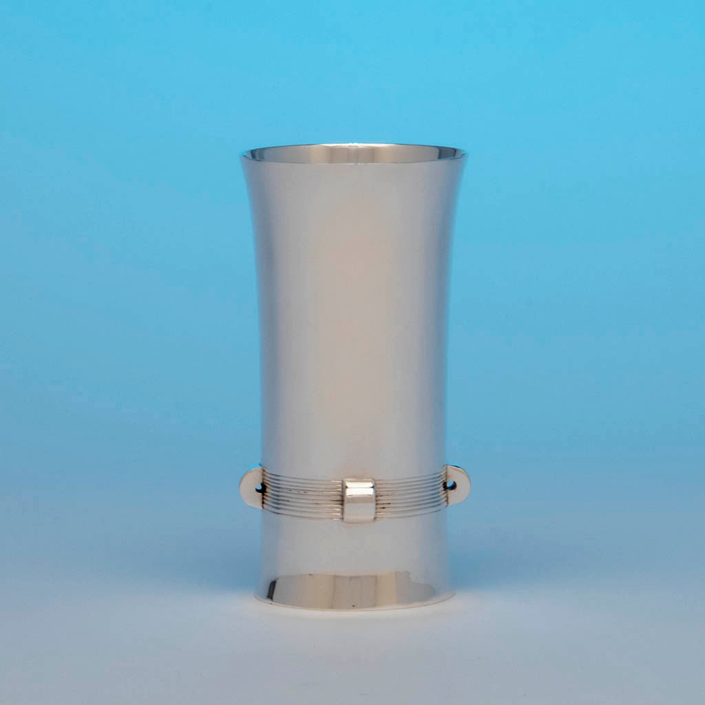 Puiforcat Art Deco Sterling Silver Beaker, Mexico, 1942-45