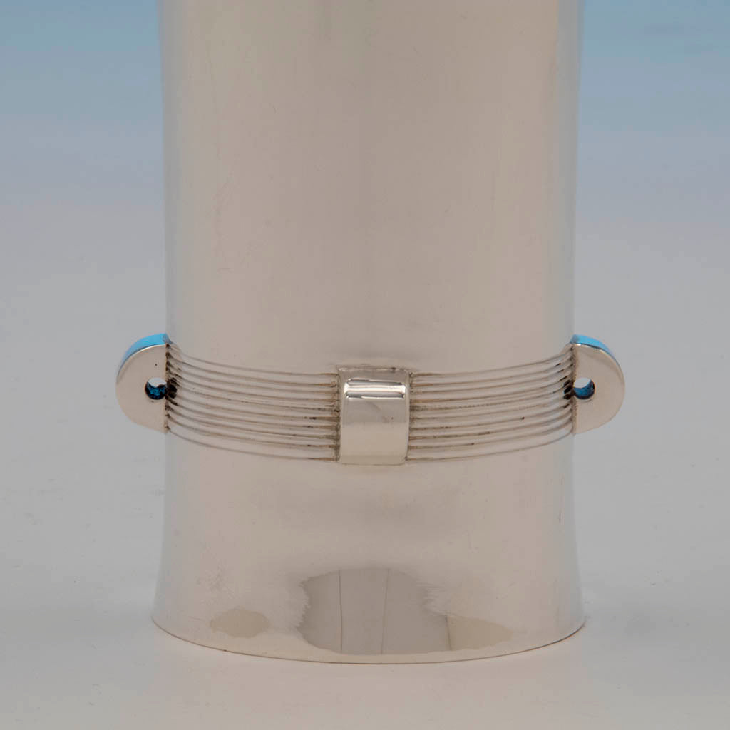 Base of Puiforcat Art Deco Sterling Silver Beaker, Mexico, 1942-45