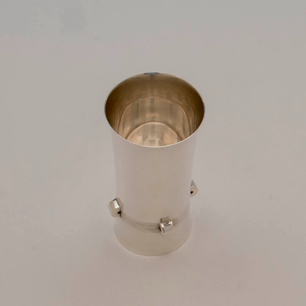 Interior of Puiforcat Art Deco Sterling Silver Beaker, Mexico, 1942-45