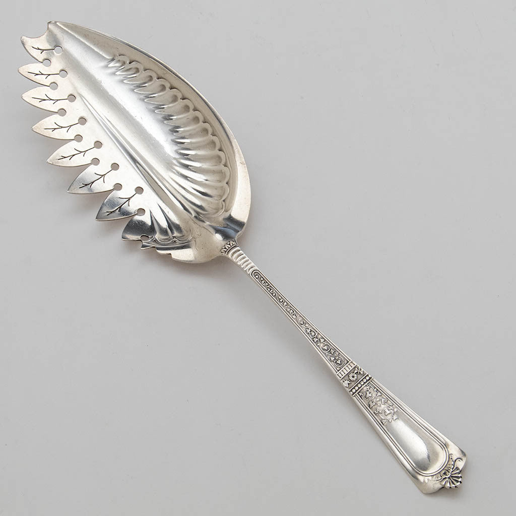 Gorham &#39;Domestic&#39; Pattern Antique Sterling Silver &#39;Macaroni&#39; or Pasta Server, Providence, RI, c. 1880&#39;s