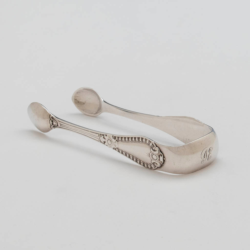 William Alexander & Son Antique Scottish Sterling Sugar Tongs, Glasgow, 1871/72