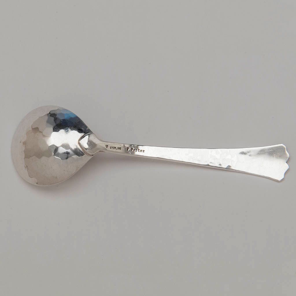 Franklin Porter Sterling Silver Arts and Crafts Serving Spoon, Danvers, MA, 1925-35