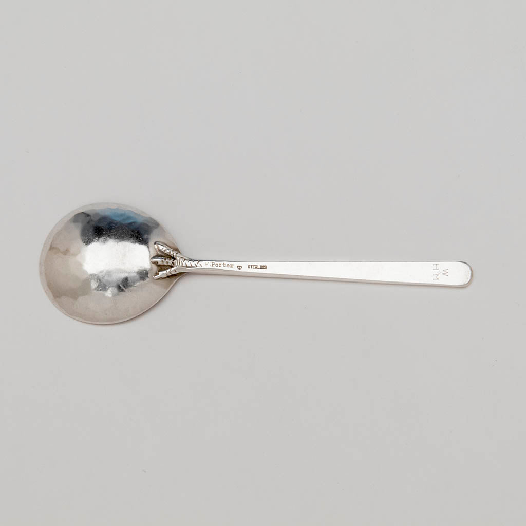 Back of Franklin Porter Sterling Silver Arts and Crafts Serving Spoon, Danvers, MA, 1925-35
