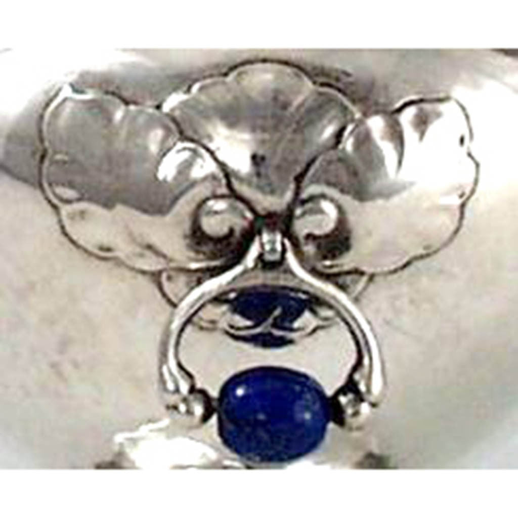Handle to Georg Jensen Rare Sterling Cigar Lighter with Lapis Lazuli, Copenhagen, c. 1925-30 