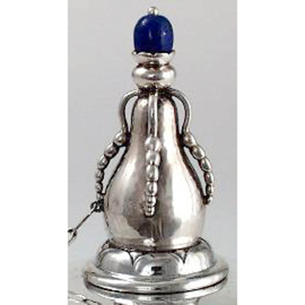 Cover to Georg Jensen Rare Sterling Cigar Lighter with Lapis Lazuli, Copenhagen, c. 1925-30 