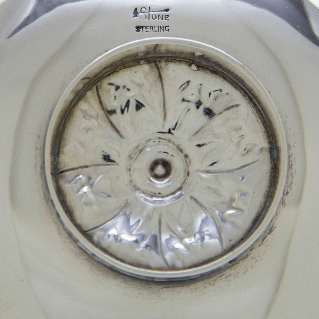 Marks on Arthur Stone Arts &amp; Crafts Sterling Decorated Dish, Gardner, MA, c. 1920s