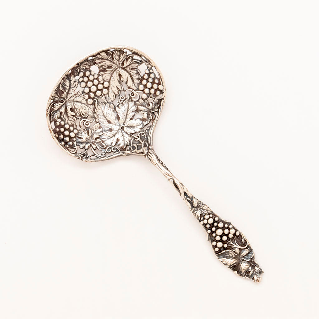 Mechanics Sterling Company Pierced Bon Bon Scoop, Attleboro, MA, c. 1900