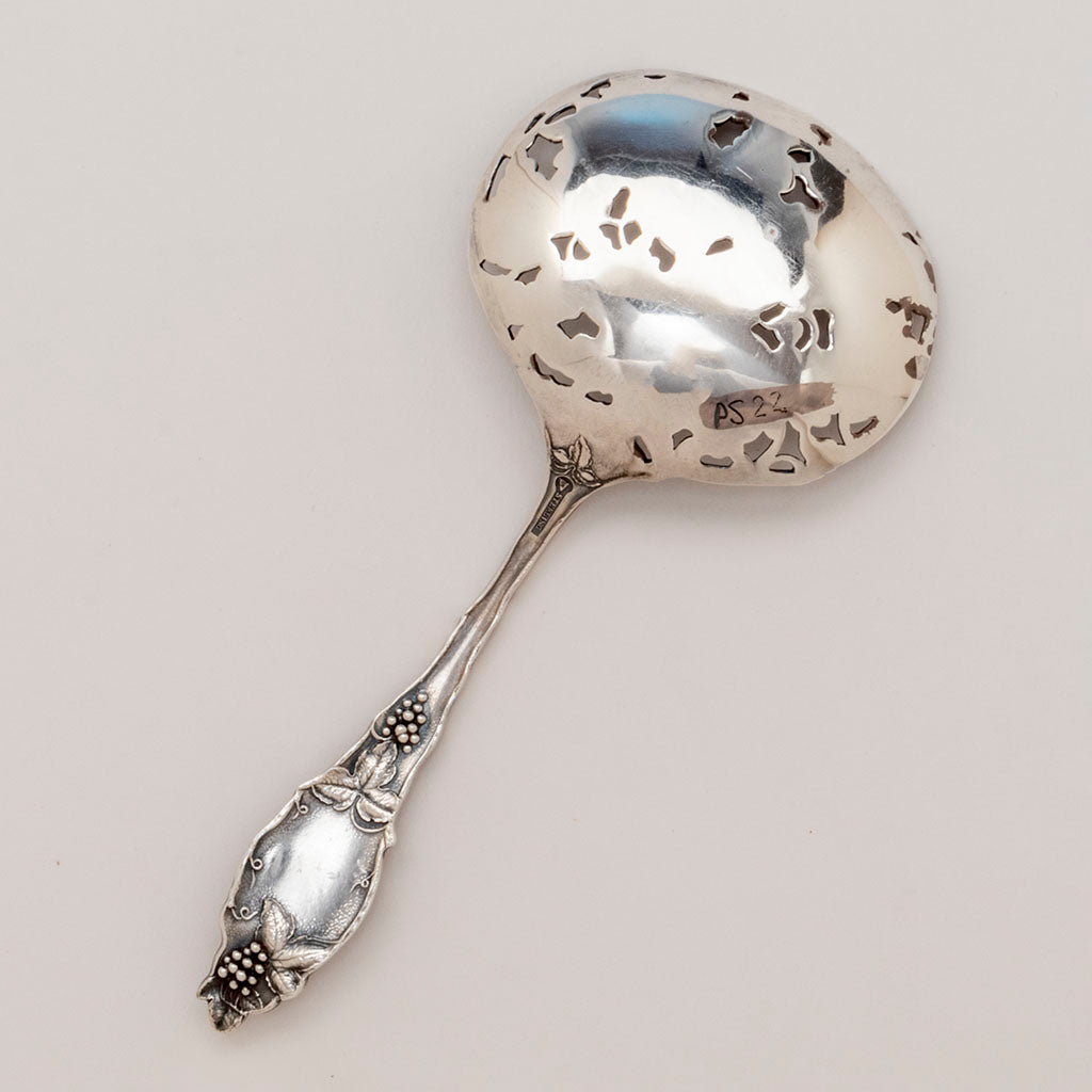 Back of Mechanics Sterling Company Pierced Bon Bon Scoop, Attleboro, MA, c. 1900