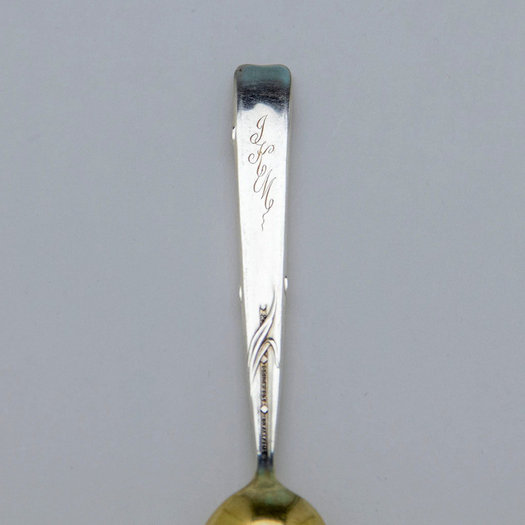 Monogram on Tiffany Antique Sterling Vine Coffee Spoons, NYC, NY, c. 1870s