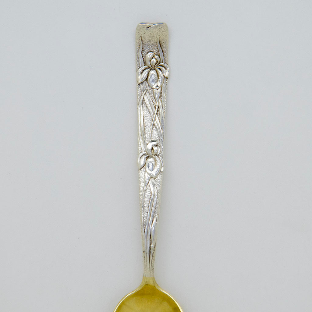Detail of Tiffany Antique Sterling Vine Coffee Spoons, NYC, NY, c. 1870s
