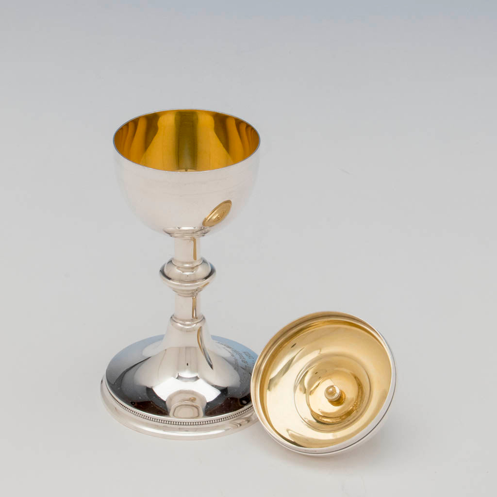 Interior of Gorham Antique Sterling Silver Ciborium, Providence, RI, 1908