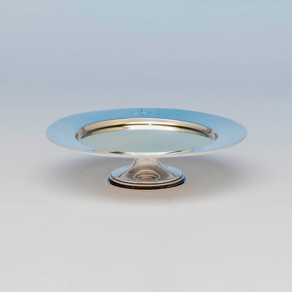 Gorham Antique Sterling Silver Footed Paten, Providence, RI, 1891