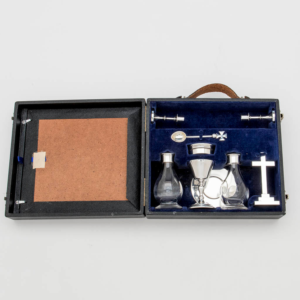 Boxed H. F &amp; Co Ltd Sterling Traveling Communion Set, London, 1964/65