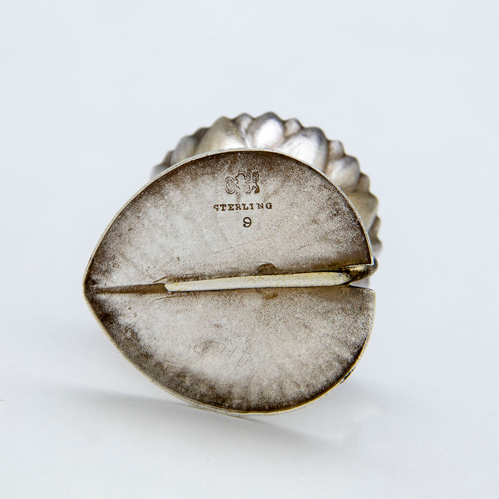 Marks on Pair Whiting Antique Silver Water Lily Figural Salts, NYC, NY, c. 1890