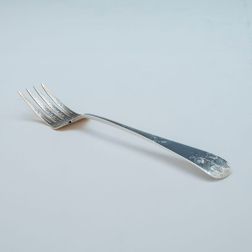Dominick and Haff Antique Sterling Silver Serving Fork, NYC, NY, c. 1880's