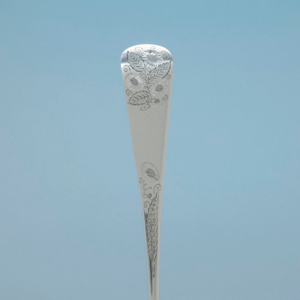 Handle to Dominick and Haff Antique Sterling Silver Serving Fork, NYC, NY, c. 1880&#39;s