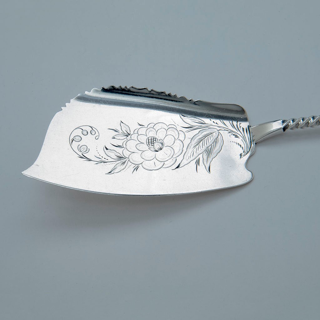 Blade to Whiting Sterling &#39;Square Twist&#39; Pattern Ice Cream Server, NYC, c. 1880&#39;s