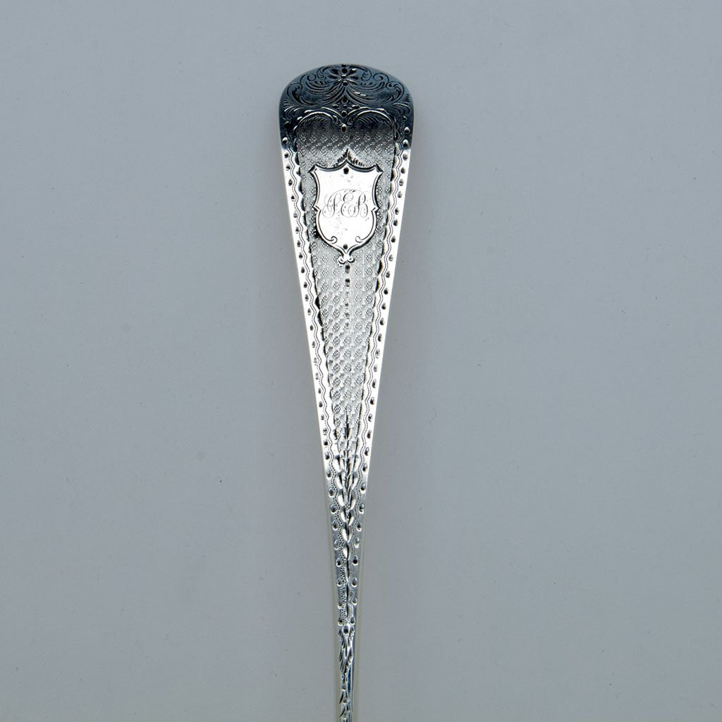 Handle to S. Kirk and Son American Silver Pancake Server, Baltimore, MD, c. 1855