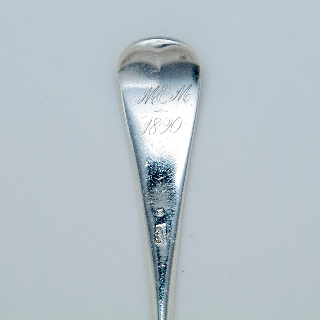 Back of Gorham Sterling &#39;Chrysanthemum&#39; Pattern Serving Fork, Providence, RI, 1890