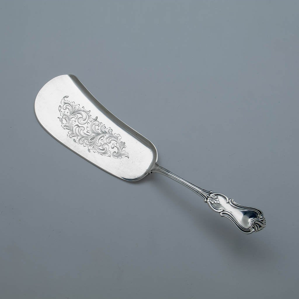 Gorham &amp; Thurber &quot;Albert&quot; Pattern Antique Silver Fish Slice, Providence, RI, 1850-52