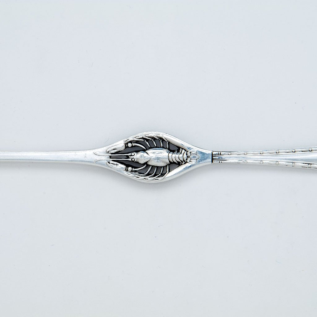 Pierced lobster of Eugen Markus 800 Silver Antique Lobster Pick, Berlin 1900-1930