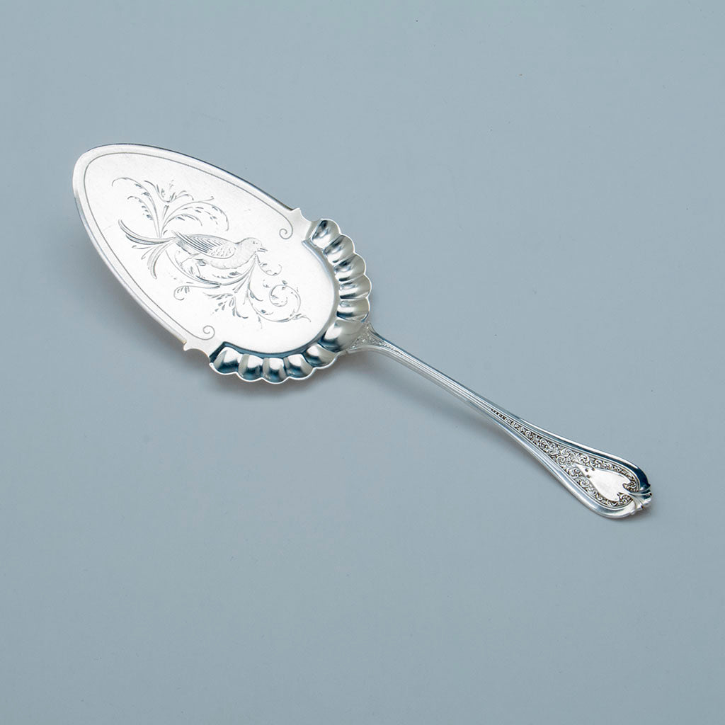 John Wendt (attr) Florentine Pattern Antiques Sterling Silver Pie Server, NYC, c. 1870s