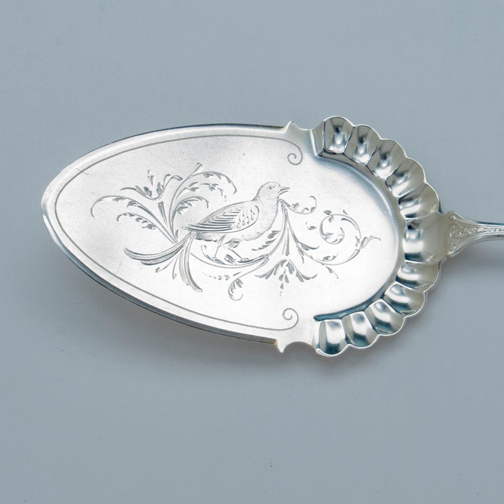 Blade to John Wendt (attr) Florentine Pattern Antiques Sterling Silver Pie Server, NYC, c. 1870s