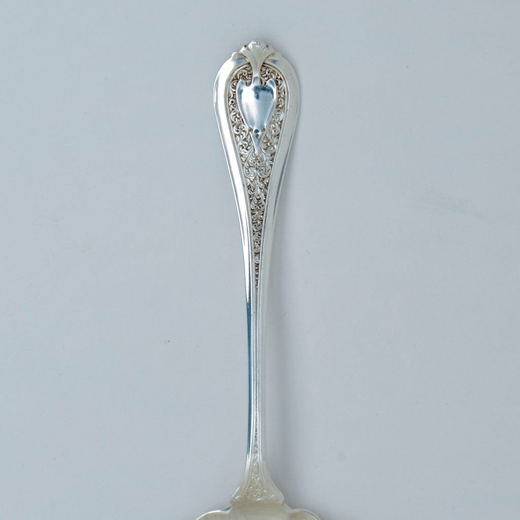 Handle to John Wendt (attr) Florentine Pattern Antiques Sterling Silver Pie Server, NYC, c. 1870s